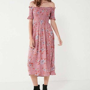 Urban Outfitters Smocked Off-The-Shoulder Dress